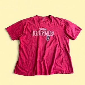 OVB Vibrant Red Wisconsin Badger Crew Neck Tee